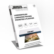 JANSEN Laminierfolien A4, 216 x 303mm, 2x  75/80 mic Hochglanz, 1000 Stk.