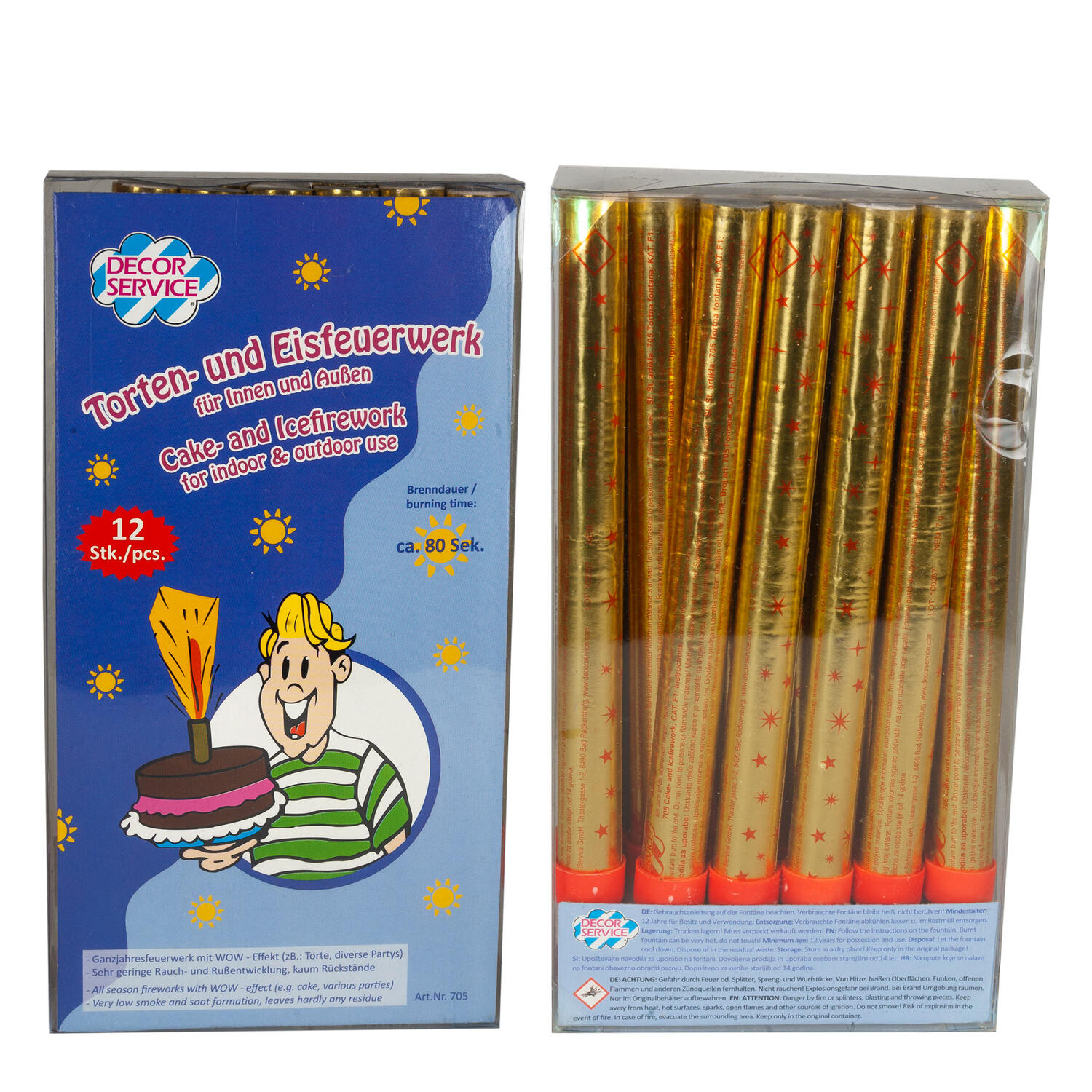 Torten- und Eisfeuerwerk, 16cm, 12 Stk.