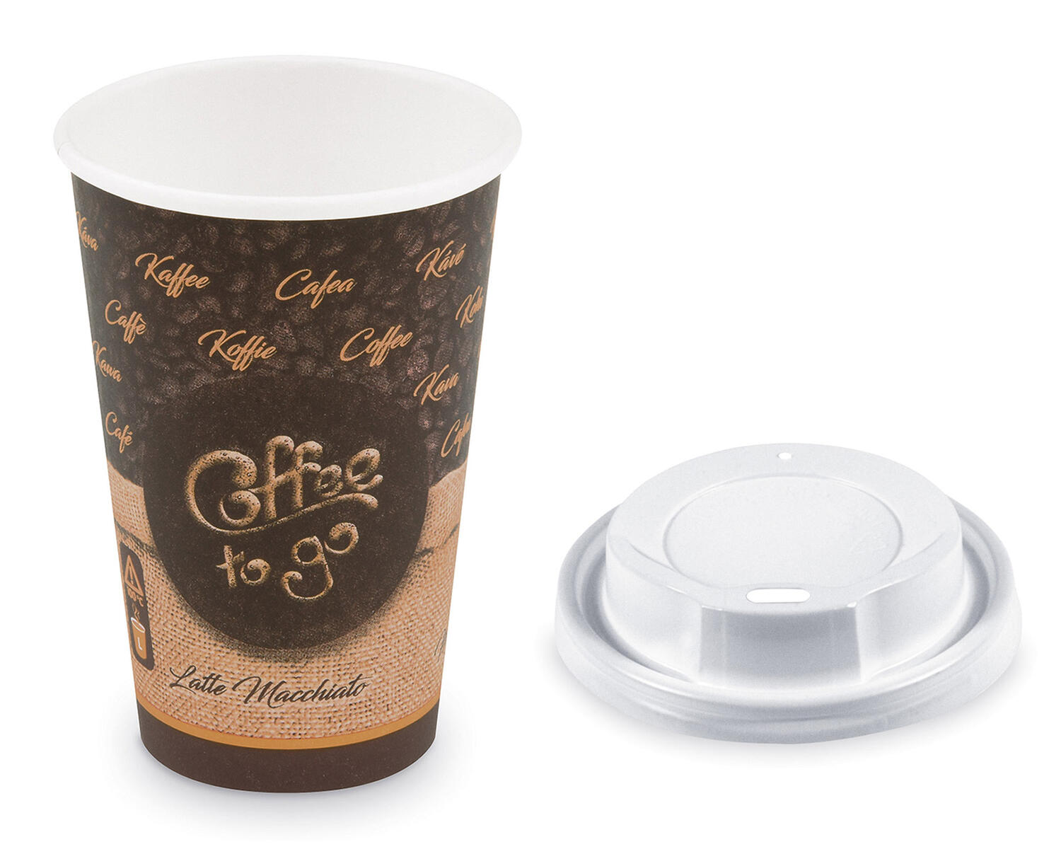 Kaffeebecher L Coffee To Go Melange mit Trinkdeckel 250ml 330ml,  100 Stk.